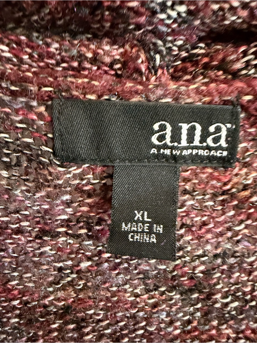 a.n.a Marled Pink and Gray Open-Front Drapey Cardigan - Picture 3 of 5